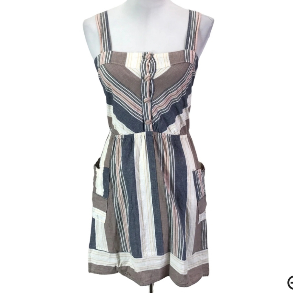 Kimchi blue Urban Outfitters cottagecore lined corset peasant button dress